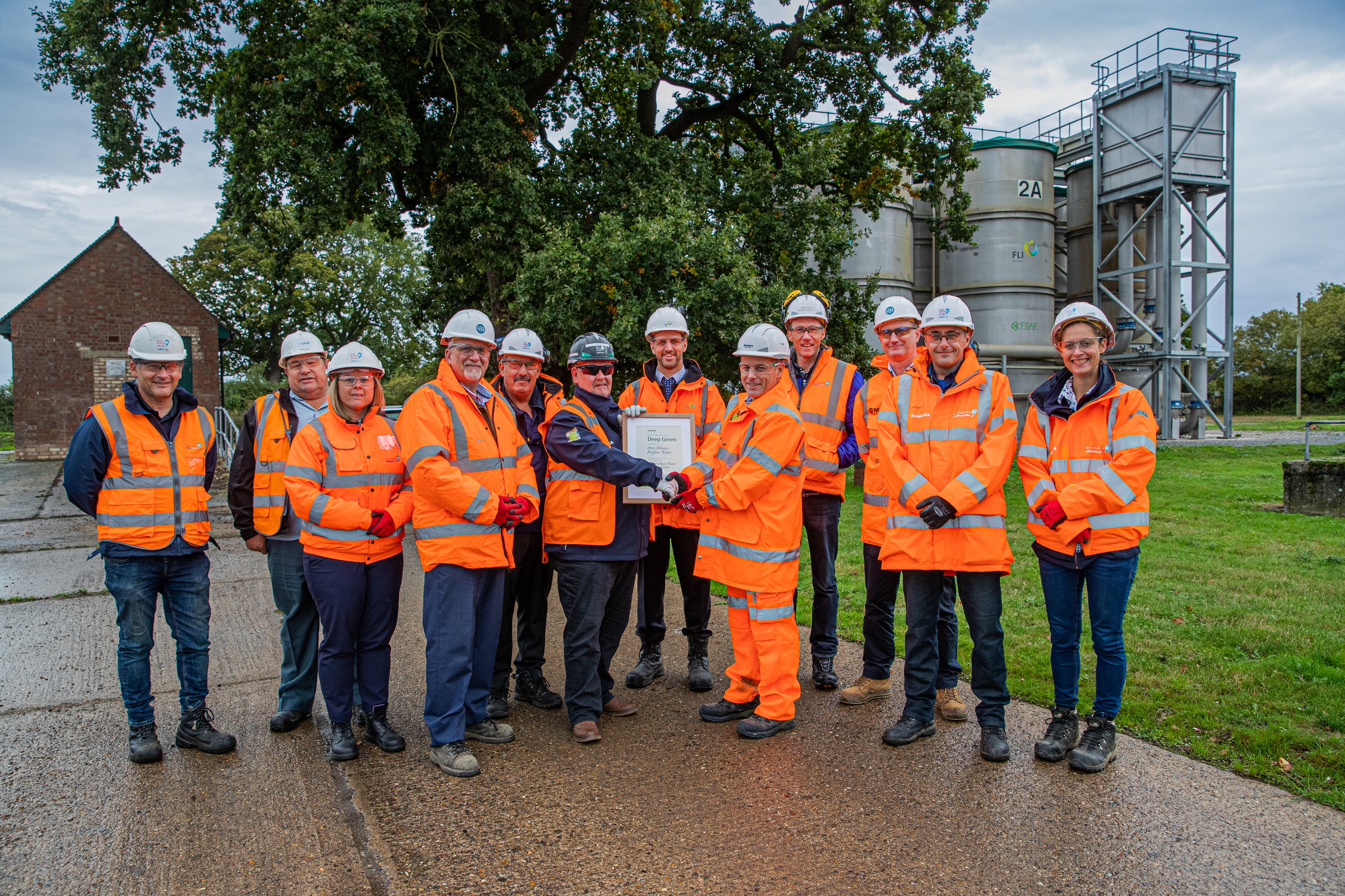 Wymondham Water Recycling Centre project team receive 'Deep Green' award