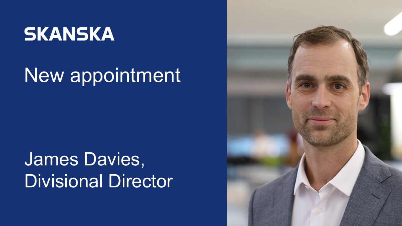 James Davies joins Skanska as Divisional Director