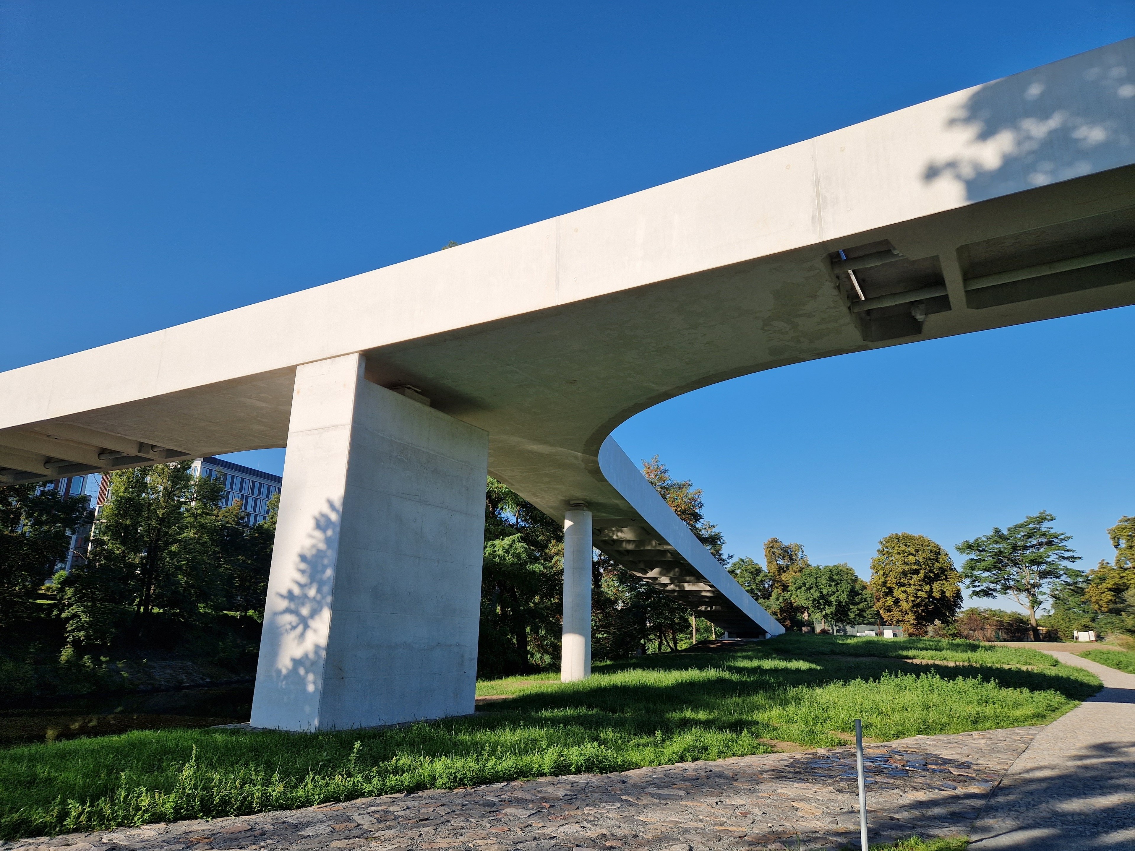 Štvanice footbridge in Prague