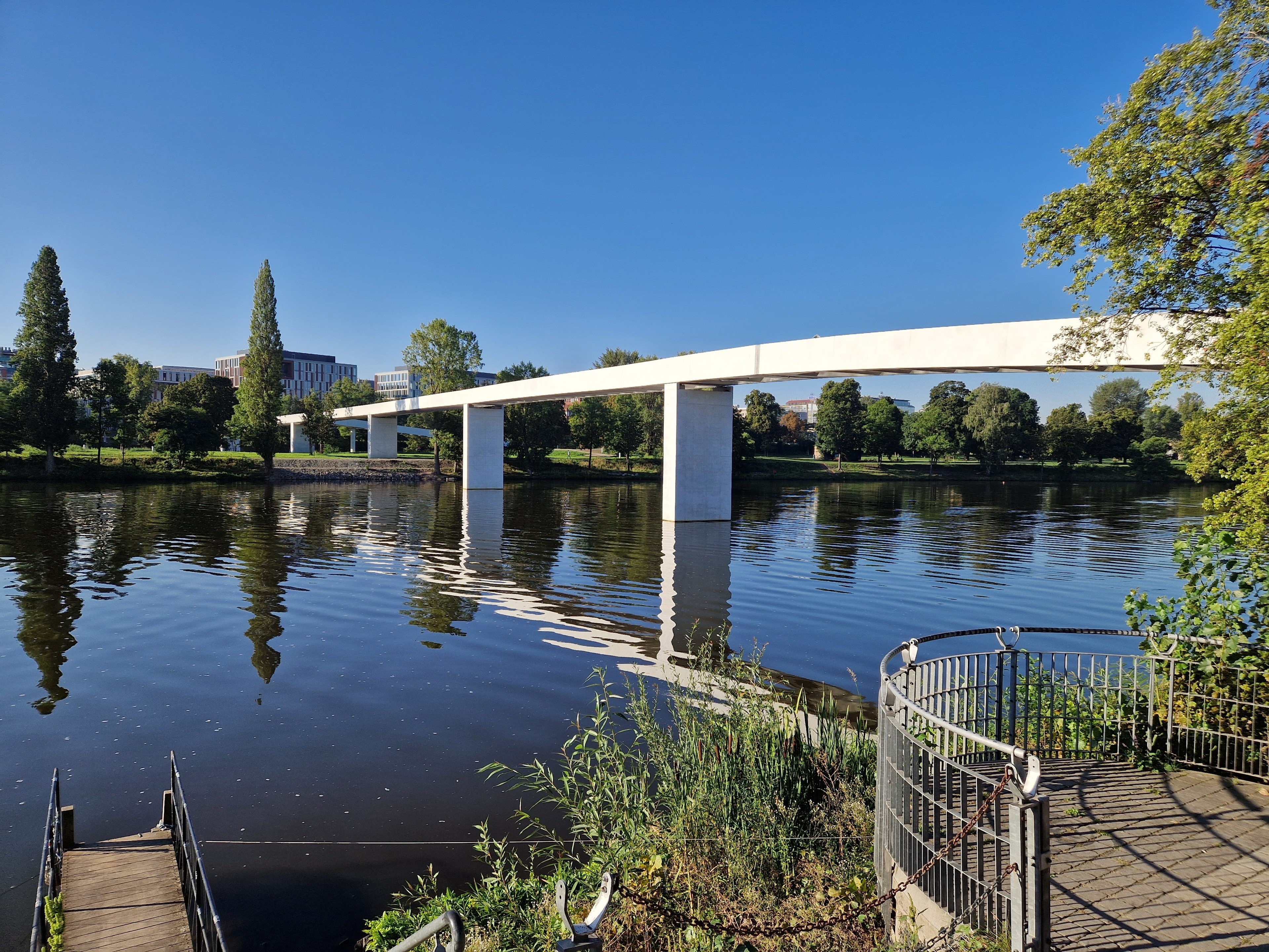 Štvanice footbridge in Prague