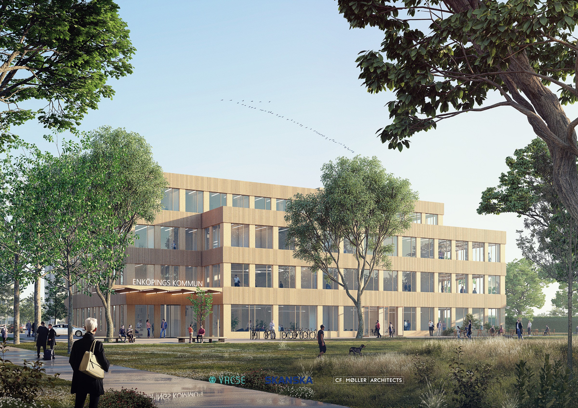 Image 1 - SE municipal building Enkoping - image cred CF Moller and Skanska Image 1 - SE municipal building Enkoping - image credit CF Moller and Skanska