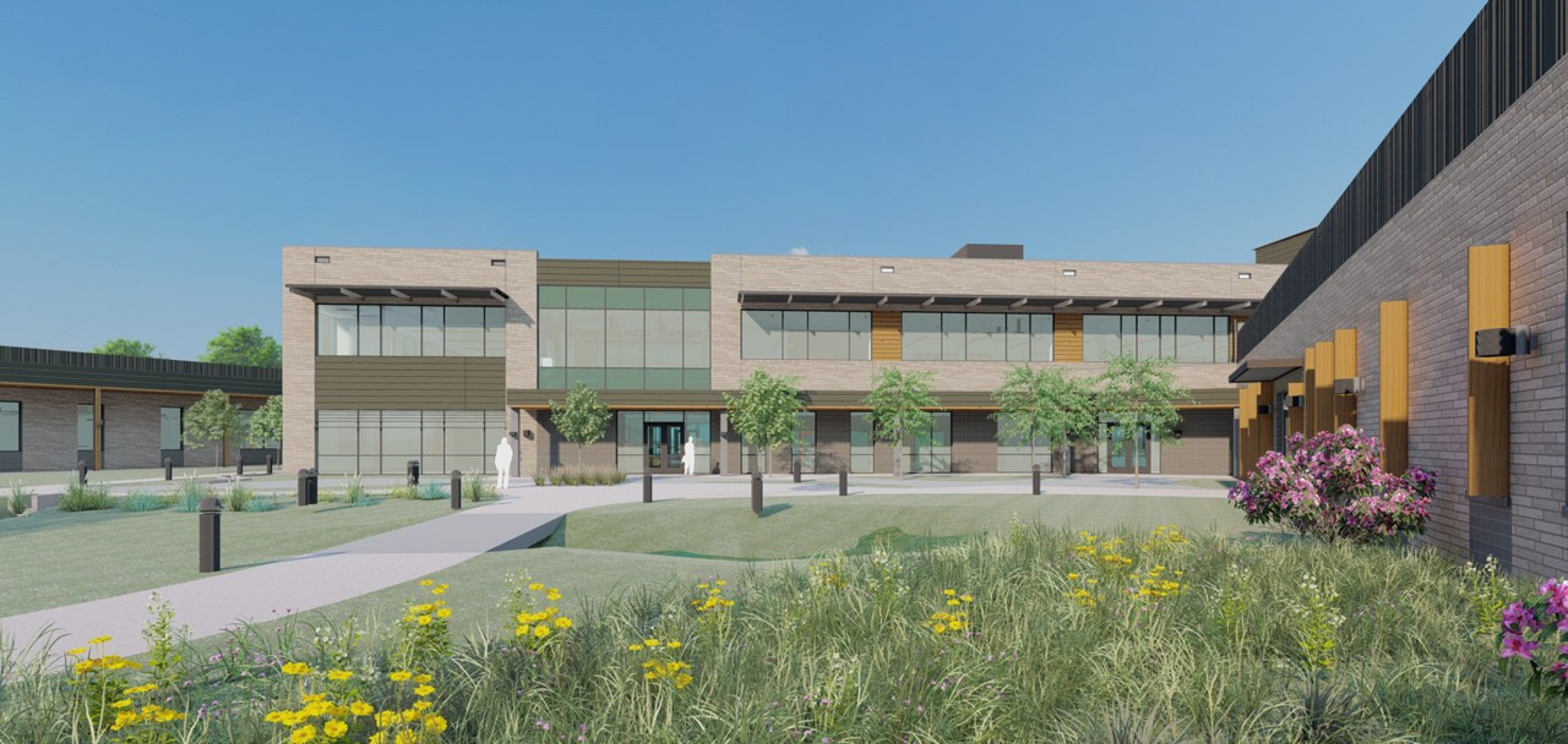 DEQ Reedy Creek Lab Courtyard - image cred HH Architecture DEQ Reedy Creek Lab Courtyard - image credit HH Architecture