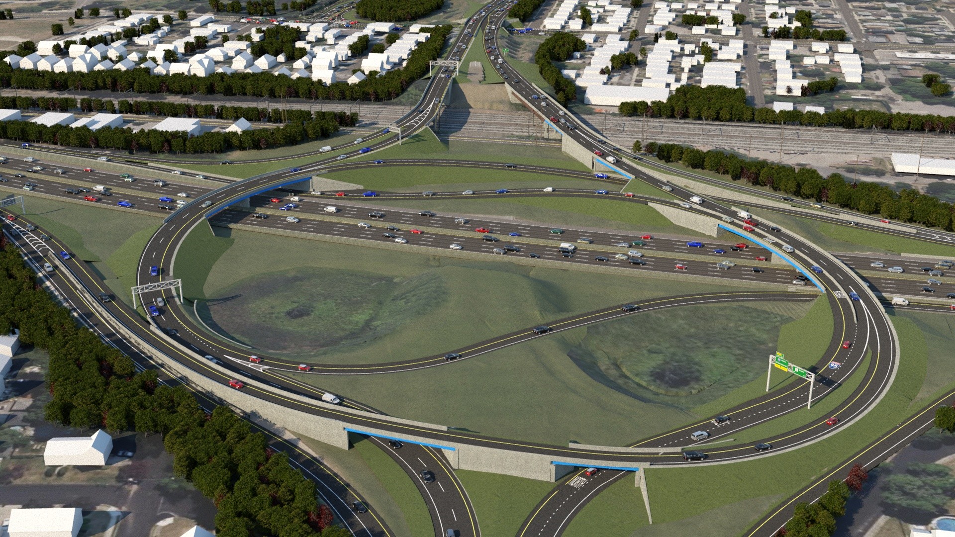 SMAJV_Rte 10 Over I-95_Interchange_Looking East