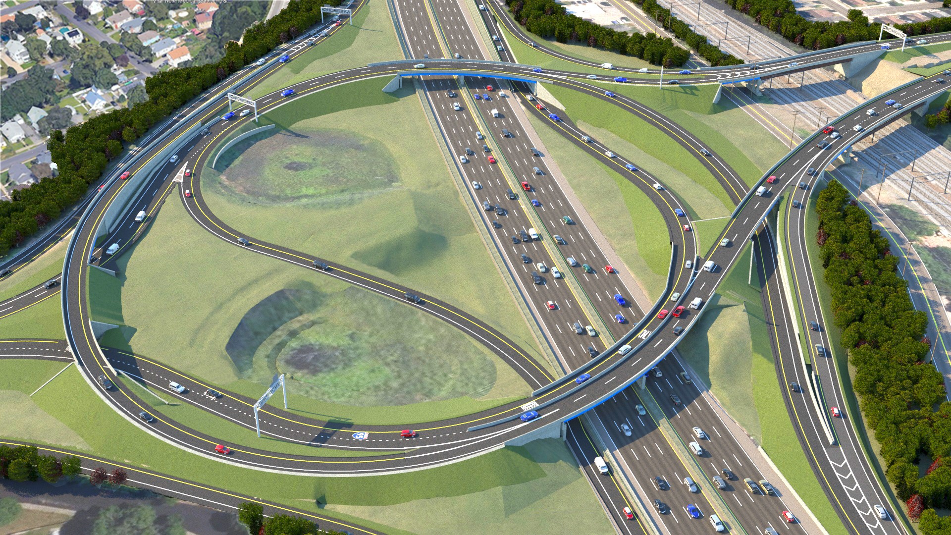 SMAJV_Rte 10 Over I-95_Interchange_Looking North