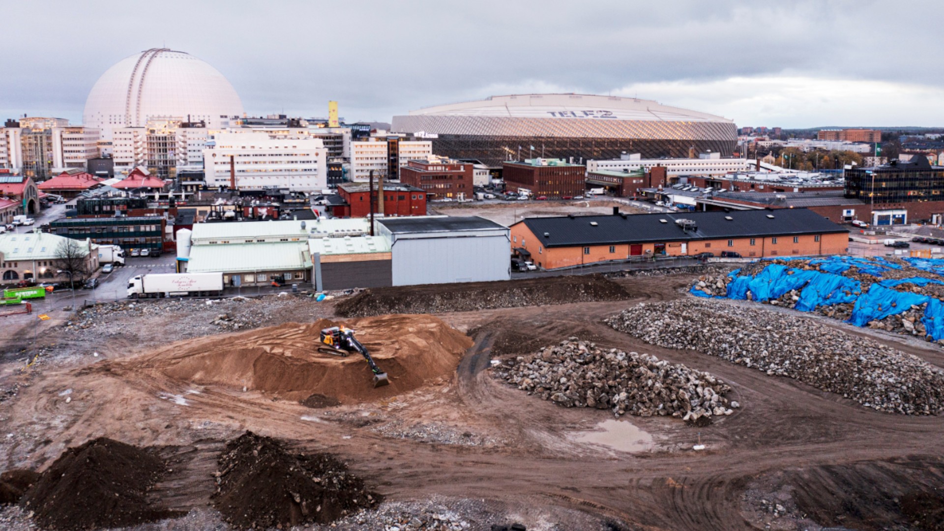 Det gamla industriområdet vid Globen