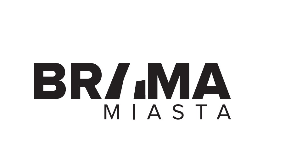 Logotyp Brama Miasta w czarnym kolorze