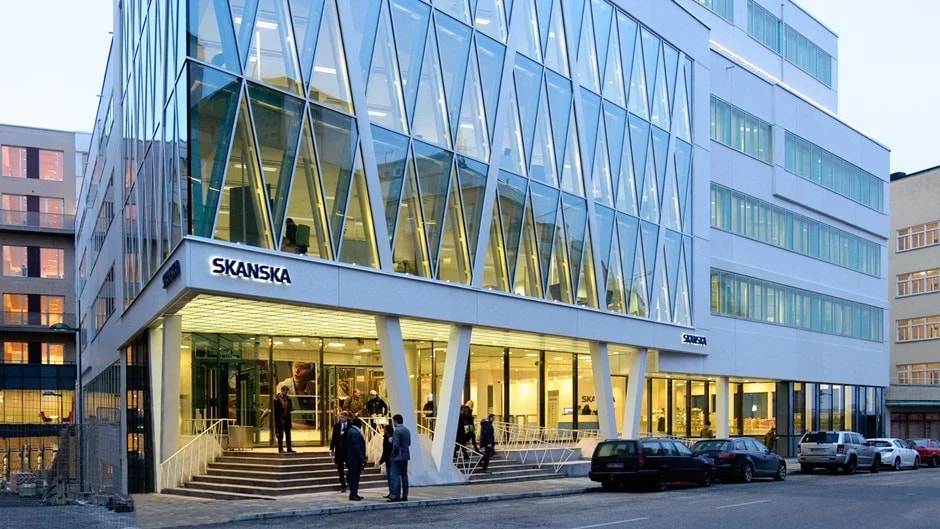 modern office building in an urban environment