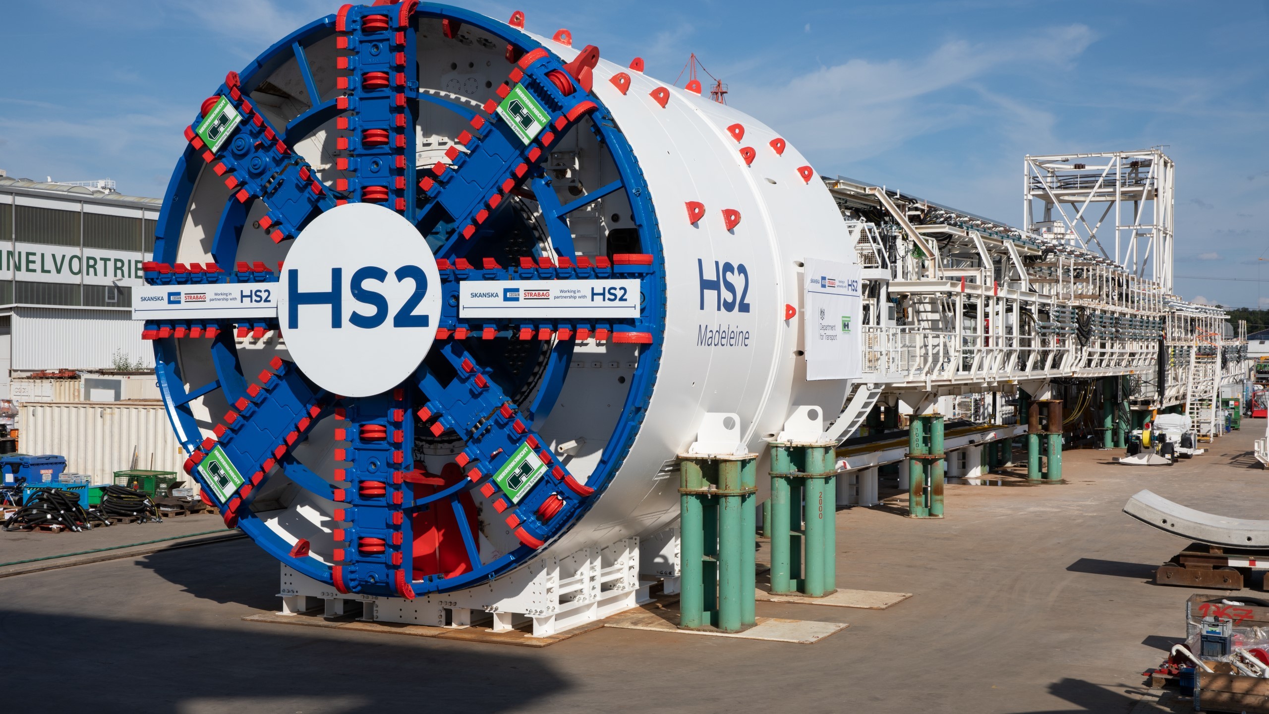 HS2 Tunnel Boring Machine at Construction Site TBM Madeleine, HS2