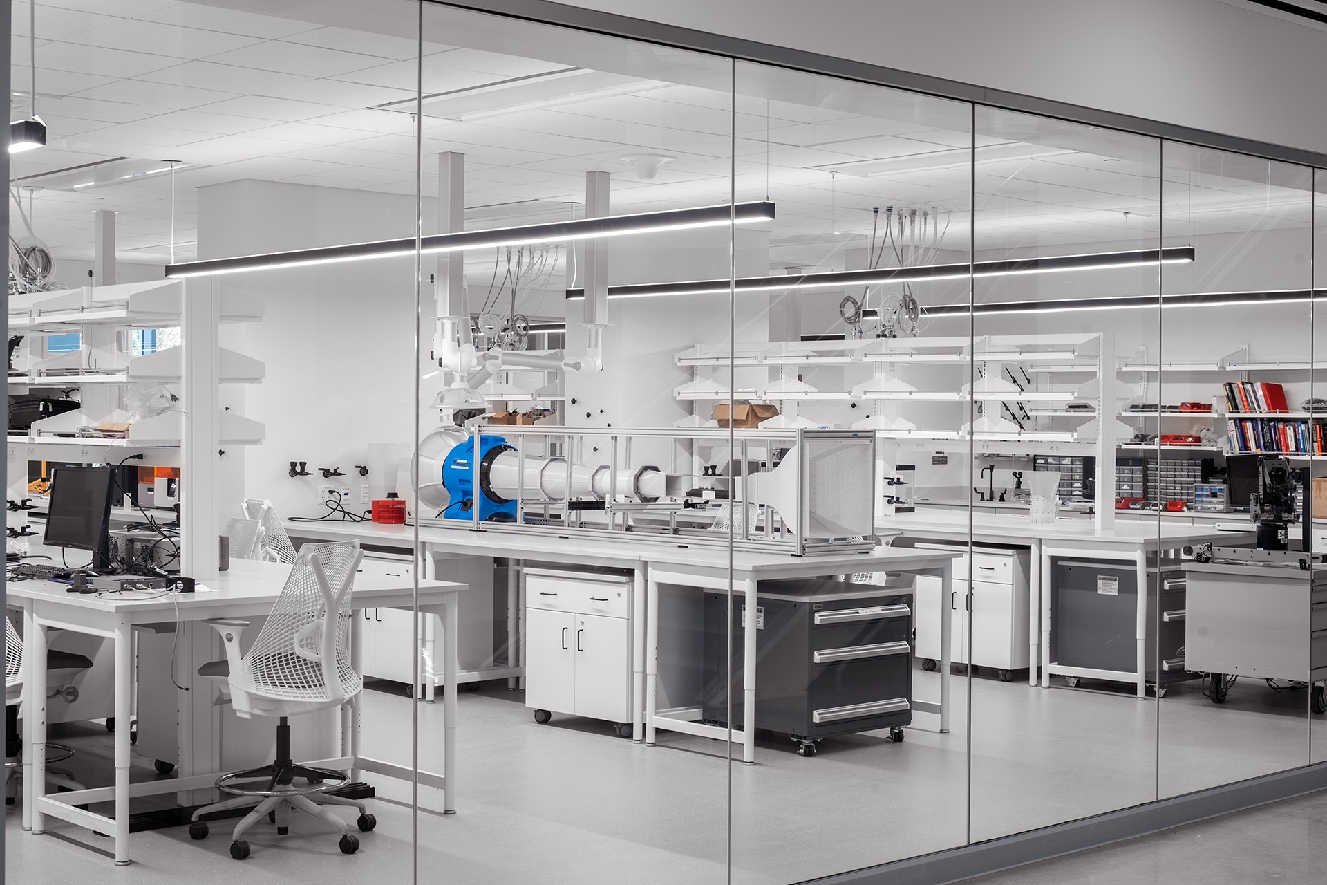 Interior shot of a specialty research laboratory Interior shot of a specialty research laboratory