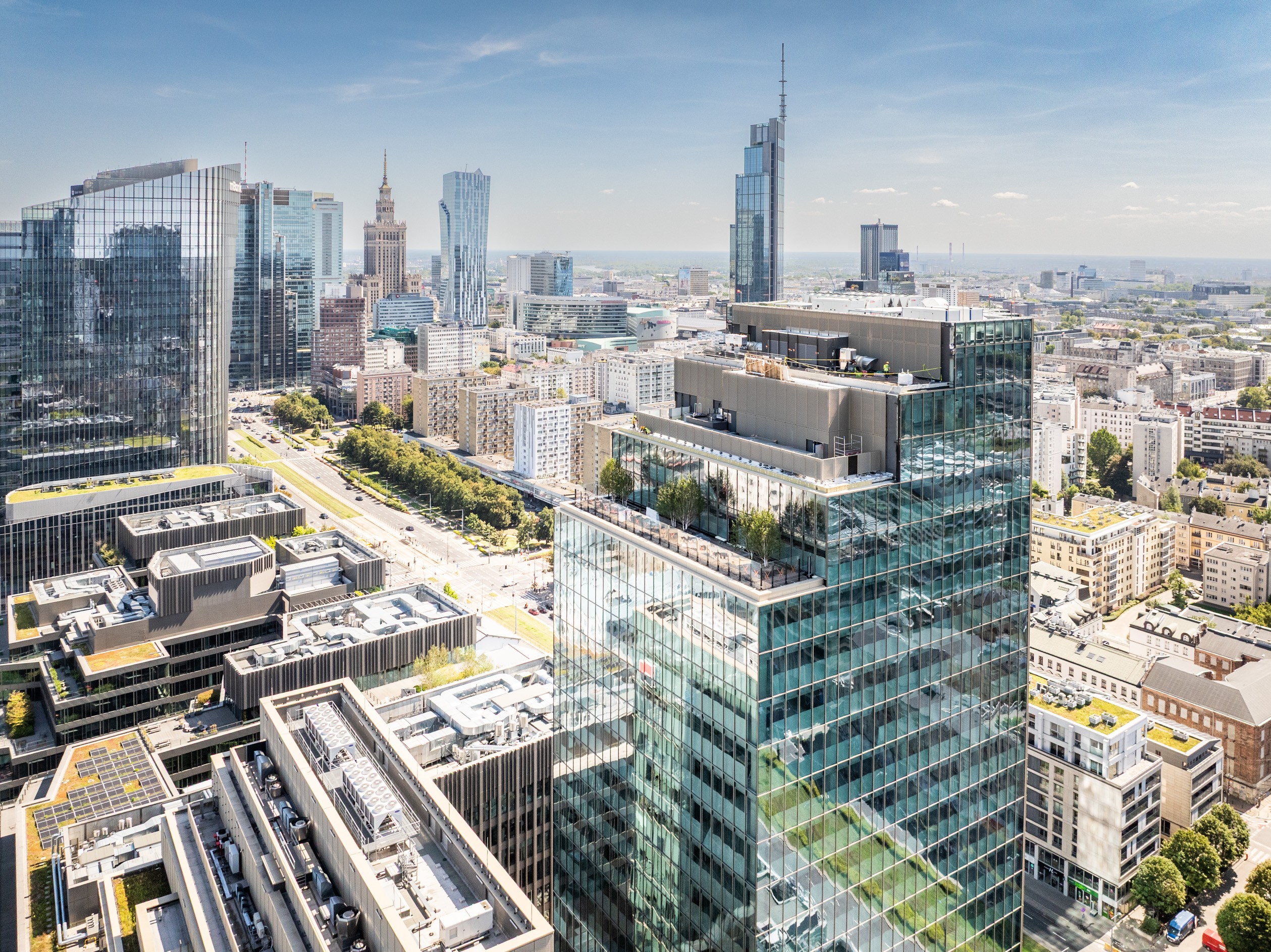 Studio A, building in the CBD Warsaw Studio A, view of Prosta Street in Warsaw