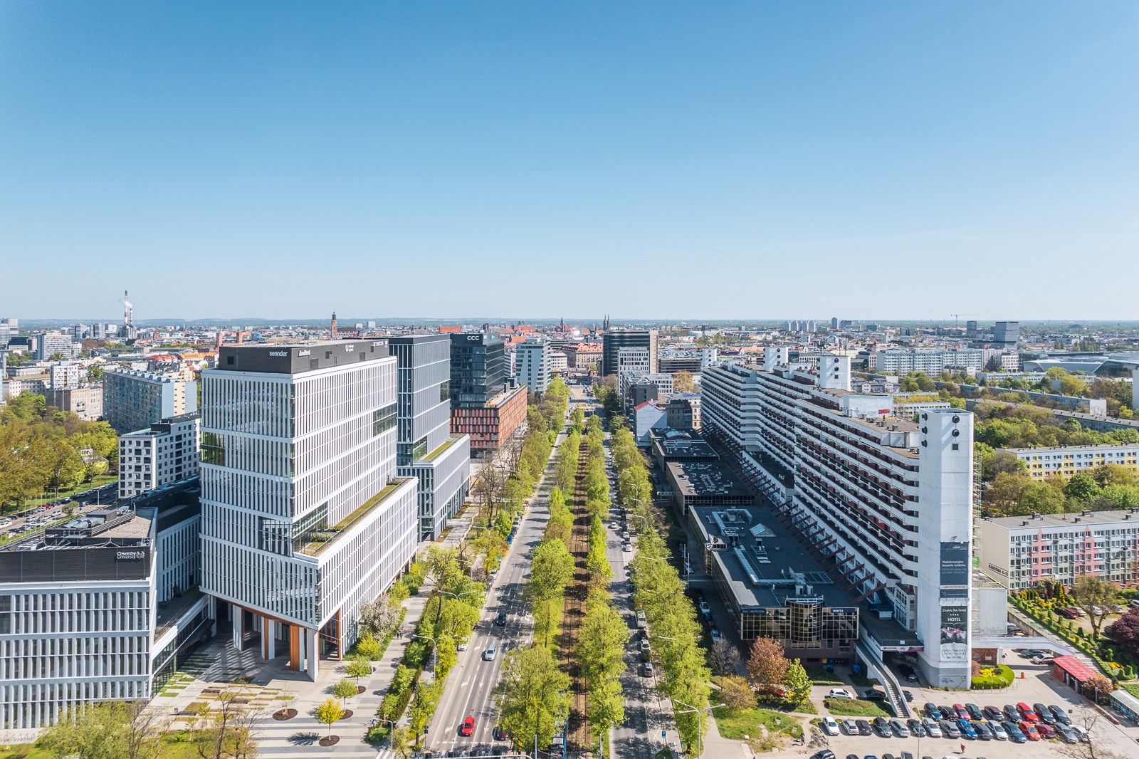 View of the center of Wrocław