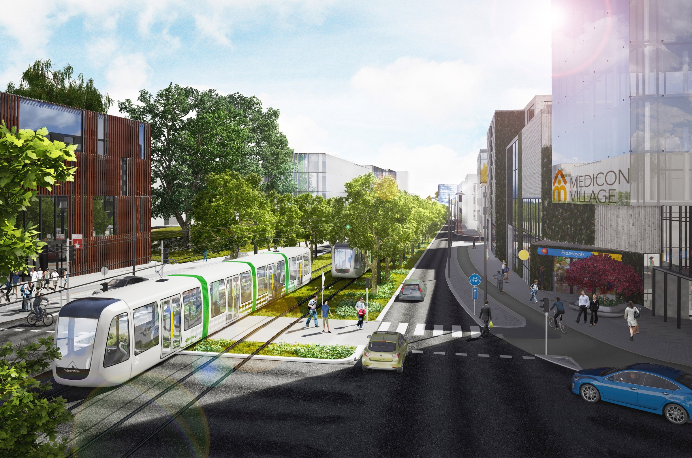 Visionsbild-Sölvegatan BylineMetroArkitekterOchLundsKommun