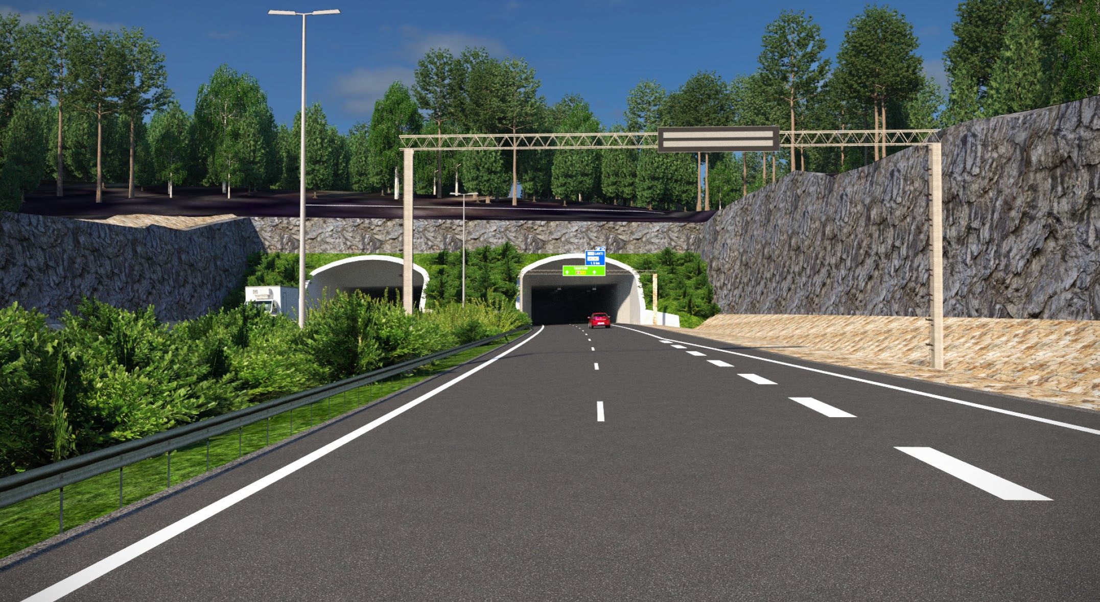 20180529 Lahti Southern Ring Road Liipola tunnel Eastern entry 20180529 Lahti Södringväg Liipola tunnel Östra ingång