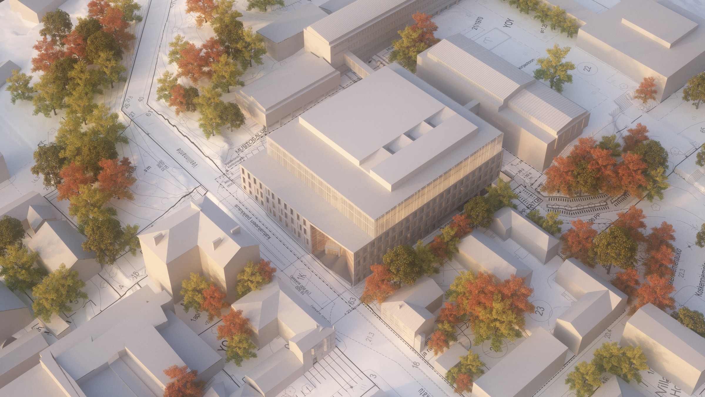 20180618 FI Juslenia building from above visualization 20180618 FI Juslenia byggnad från ovan visualisering
