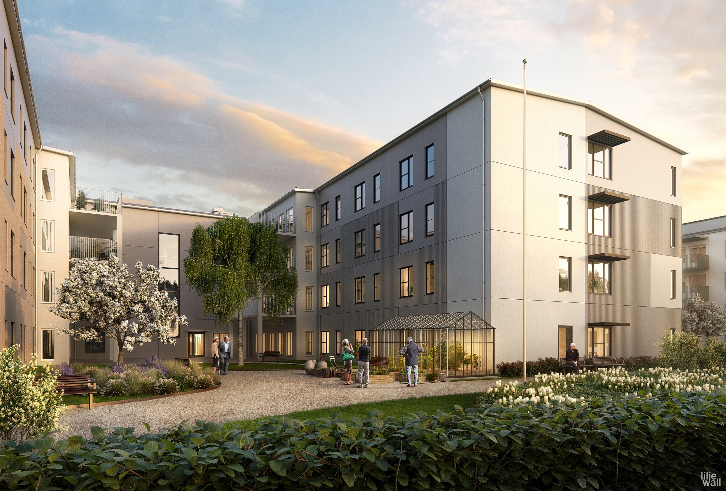 20180613 SE ÄLVÄNGEN ÄLDREBOENDE LILJEWALL EXTERIOR2 20180613 SE ÄLVÄNGEN ÄLDREBOENDE LILJEWALL EXTERIÖR2
