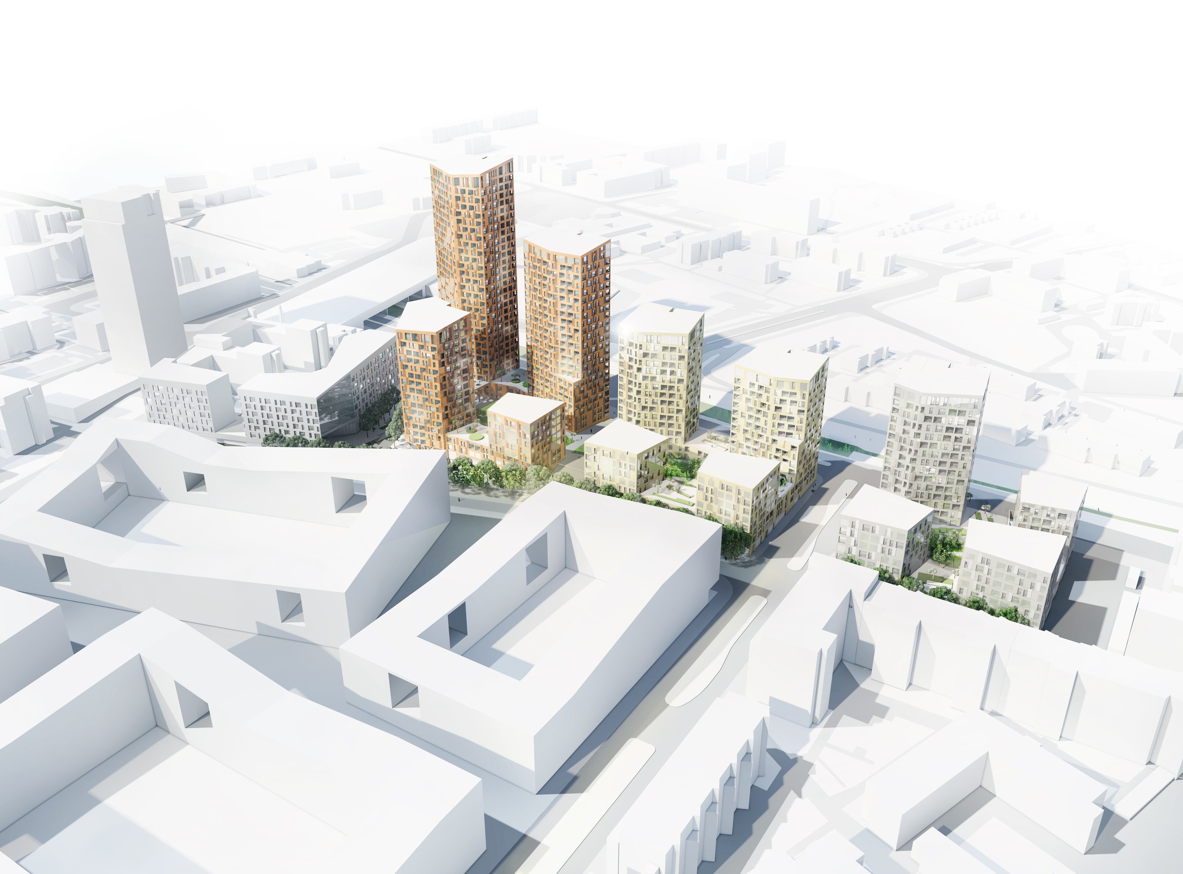 20211008 FI hyresbostäder - flygvy - bild B M Architects 20211008 FI hyresbostäder - flygvy - bild B M Arkitekter