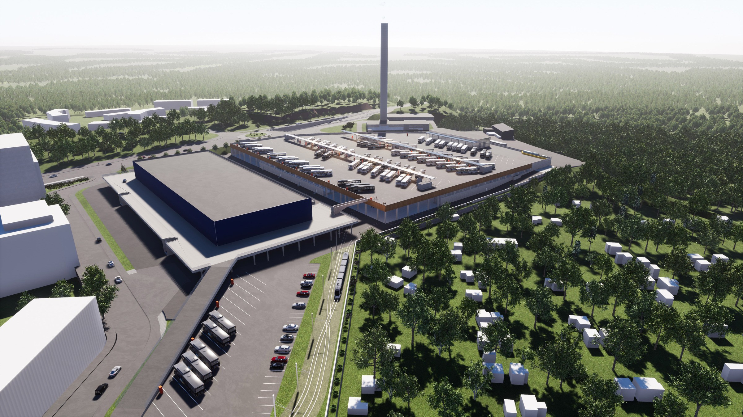 Bild 20220701 FI spårvagns- o bussdepå - bildcred Kaupunkiliikenne Oy Bild 20220701 FI spårvagns- och bussdepå - bildcred Kaupunkiliikenne Oy