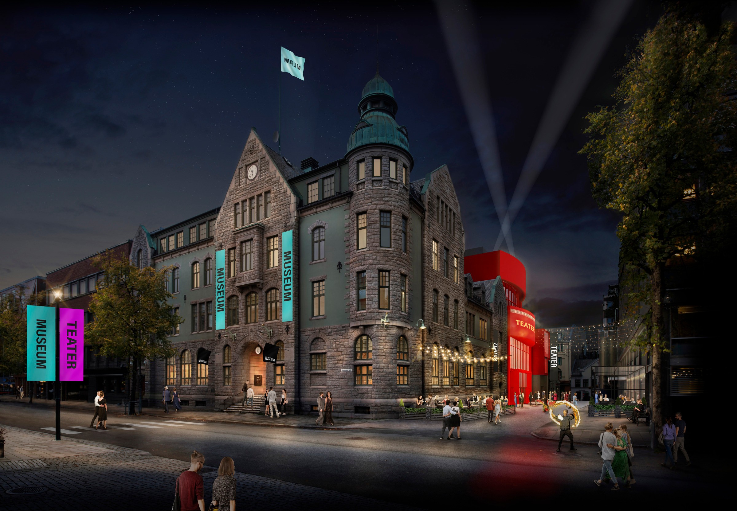 Illustration 20220425 Teater och museum i Trondheim Illustration 20220425 Teater och museum i Trondheim