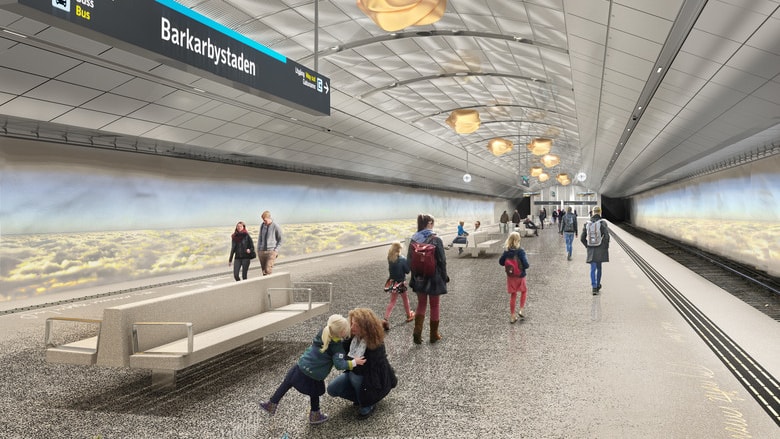 Två nya stationer byggs, Barkarbystaden och Barkarby. Två nya stationer byggs, Barkarbystaden och Barkarby.