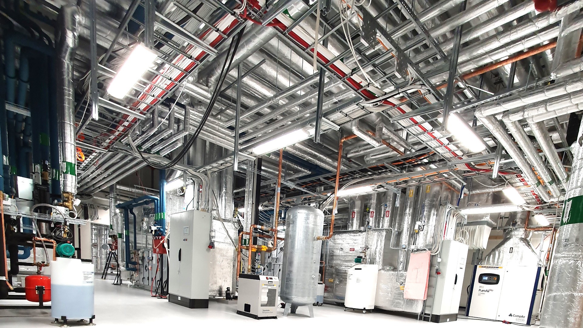 Skanska har byggt om delar av Laboratoriemedicin på Universitetssjukhus i Lund. Renoverat ventilationsrum på Lab medicin, Universitetssjukhus i Lund.