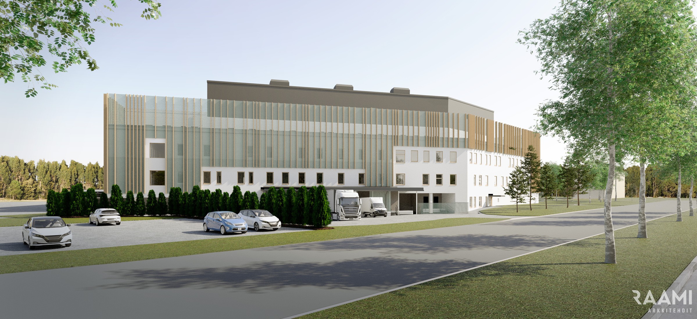 Ulkovisualisointi logistiikkapihasta Ulkovisualisointi logistiikkapihasta