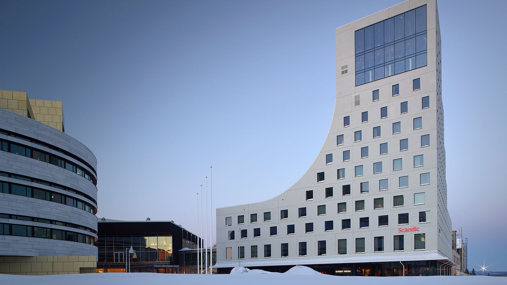 Scandic Hotel öppnade i april 2022. Foto Scandic Fasadbild på hotell.